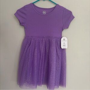 Wonder Nation New! Girls' Purple Sparkle Tulle Dress - Short Sleeve size 6X